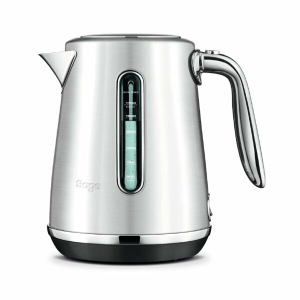 Sage - The Soft Top Luxe Quiet Electric Kettle - Fast Boil - 1.7L Cordless Kettle, Brushed Stainless Steel