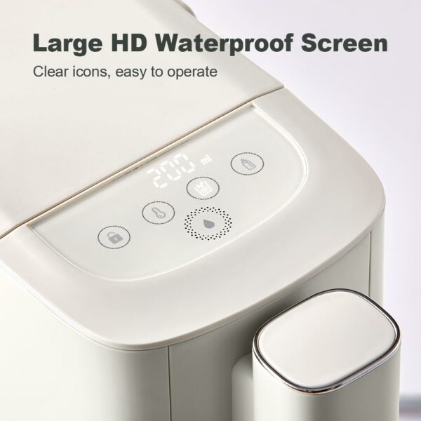 Bear 3L Hot Water Dispenser,6 Temperature Presets,2050W Fast Boil,5 water volume choices with LED Night Light and Cleaning Program，Energy-Efficient,Digital Touch screen,Cream-White