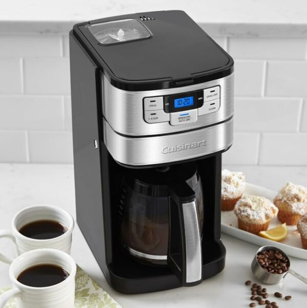 Cuisinart DGB-400 Automatic Grind & Brew 12-Cup Coffeemaker, Black/Silver