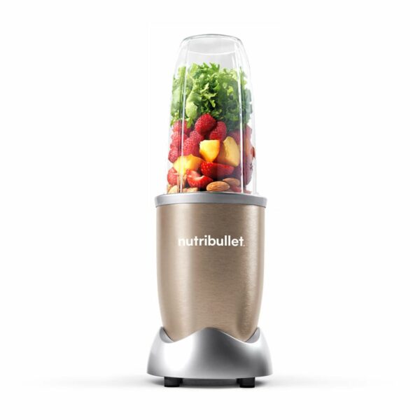 nutribullet Blender 900 Series - Powerful 24,000 RPM Extractor Blends Frozen Fruit, Nuts & Ice - 8 Piece Kit Includes Oversized Cup, Tall Cup, Handled Ring & 2 Lids - For Smoothies & Juices