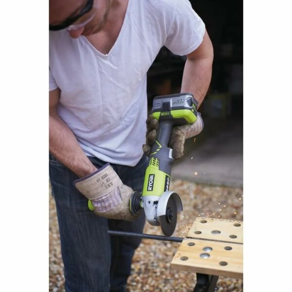 Ryobi R18AG-0 ONE+ Angle Grinder, 18V (Body Only), Green & Black