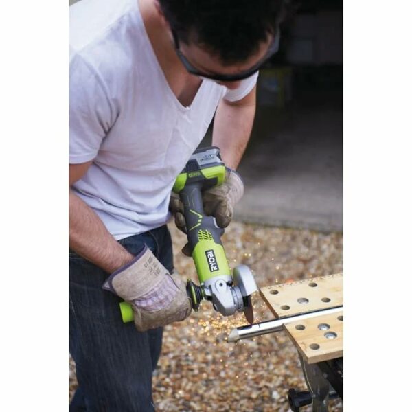Ryobi R18AG-0 ONE+ Angle Grinder, 18V (Body Only), Green & Black