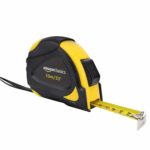 Amazon Basics Self Locking Tape Measure, Metric Scale, MID Accuracy, 10 m (1-Pack), Black, Yellow
