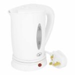 Quest 35440 Compact Travel Kettle / 0.5 litres / 600 Watt/Dual Voltage/Indicator Light/Includes 2 Cups/White