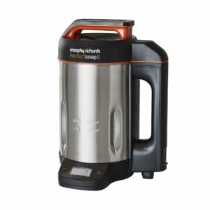 Morphy Richards Perfect Soup Maker with Integrated Scales, 1.6L, Easy Clean Setting, Keep Warm, Smooth, Chunky & Smoothie/Blend, LED Display, Overfill Sensor, 1000W, Stainless Steel, 501025.
