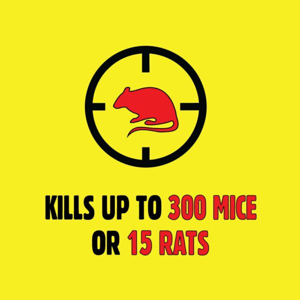 The Big Cheese All-Weather Block Bait - 10g x 30 Kills Mice and Rats Damp-Proof, Weather-Resistant, Blue Difenacoum
