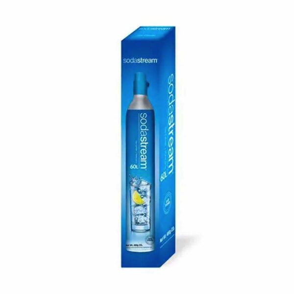 sodastream - CO2 Cylinder for Sparkling Water Maker, Blue Screw-in Gas System, Makes 60 Litres Fizzy Drinks, Compatible with Spirit, Crystal and Genesis, Reduce Plastic Waste, Aarke Compatible