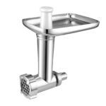 Gdrtwwh Meat Grinder Attachment Compatible with All Chef and KMix Food Machines Includes 2 Sausage Stuffer Tubes,4 Screens and 1 Adapter