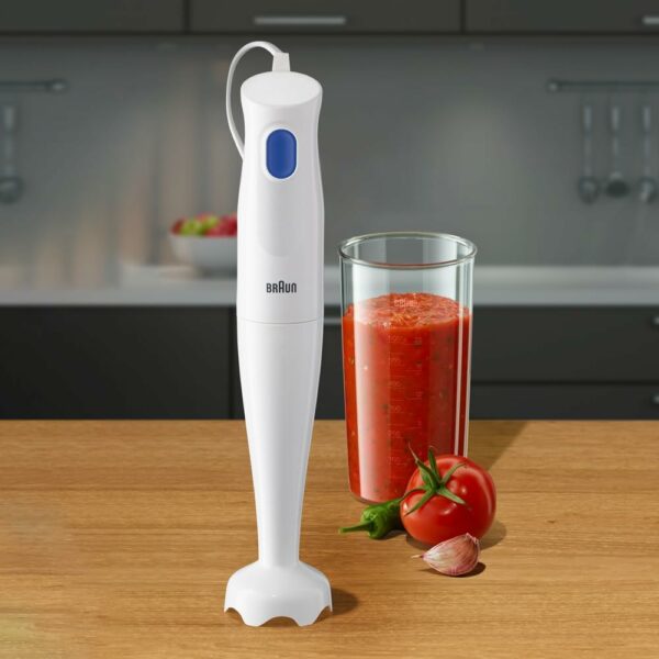 Braun MultiQuick 1 Hand Mixer MQ10.001P, Lightweight Mixer with EasyTwist Technology, One Speed, 450W, White