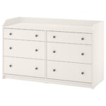 IKEA HAUGA Chest of 6 Drawers, 138x84 cm, White