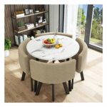 Table and Chairs Dining Set Farmhouse Style Simple Table and Chair Set