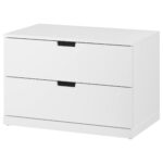IKEA NORDLI Chest of 2 Drawers, 80x54 cm, White