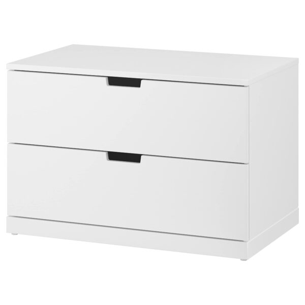 IKEA NORDLI Chest of 2 Drawers, 80x54 cm, White