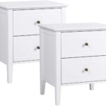 Nightstand Chest of Drawers Set of 2 Bedside Table Nightstand Storage Cabinet with 2 Drawers Handles 50x40x55.5cm Side table (Size : 2)