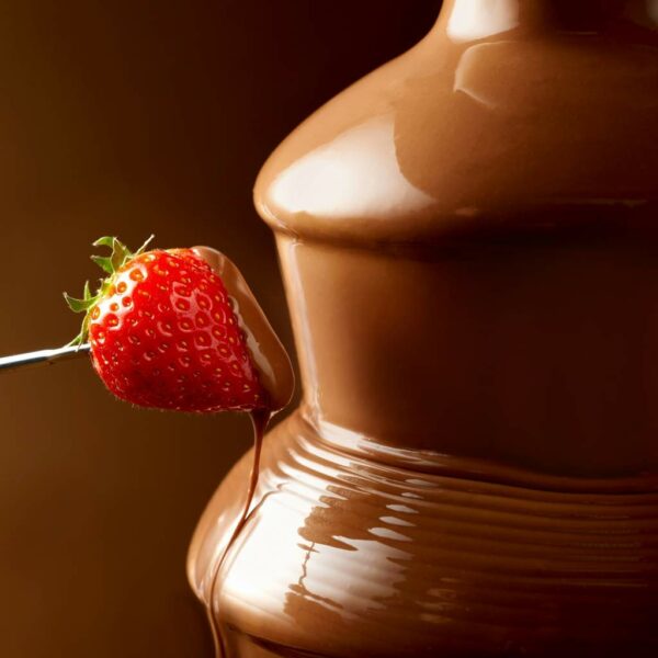 Chocolate Fountain Mini Fondue Set with Party Serving Tray Included | Electric 3-Tier Machine with Hot Melting Pot Base | Keep Warm Function
