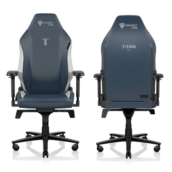 Secretlab TITAN Evo Royal Gaming Chair - Reclining - Ergonomic & Comfortable Computer Chair with 4D Armrests - Magnetic Head Pillow & 4-way Lumbar Support - Blue - Leatherette
