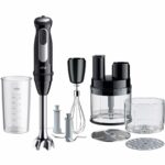 Braun MultiQuick 5 Pro MQ 55.755 M, Hand Blender With PowerBell Plus Technology, 25 Speed Wheel & Turbo, EasyClick System Plus, Mini Food Processor Included, Metal Whisk & 500ml Beaker, 1000W, Black