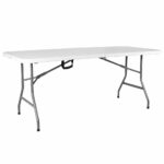 Home Vida Folding Table 5ft Heavy Duty Extra Strength Camping Buffet Wedding Market Garden Party Car Boot Stall Picnic Trestle
