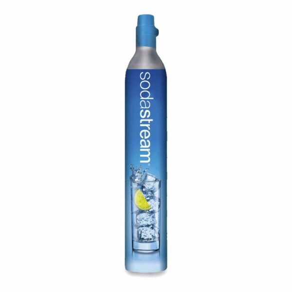 sodastream - CO2 Cylinder for Sparkling Water Maker, Blue Screw-in Gas System, Makes 60 Litres Fizzy Drinks, Compatible with Spirit, Crystal and Genesis, Reduce Plastic Waste, Aarke Compatible
