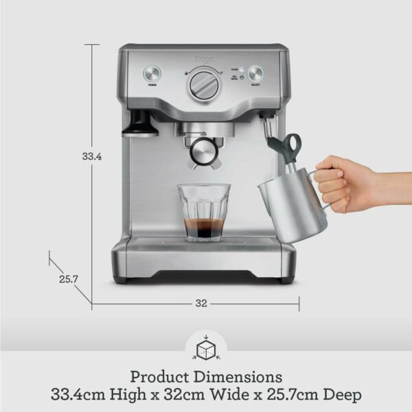 Sage - The Duo-Temp Pro - Bean to Cup Coffee Machine with Milk Frother, Brushed Stainless Steel