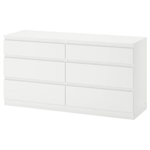 IKEA Kullen Chest of 6 Drawers, 140x72 cm, White