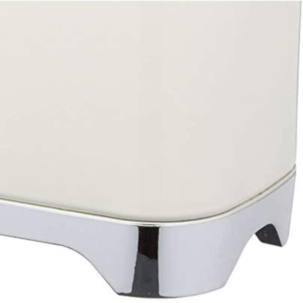 KitchenCraft Lovello Retro Metal Kitchen Sink Tidy, 20 x 10 x 17 cm (8" x 4" x 6.5") - Vanilla Cream