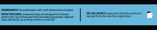 Dr. Killigan's Premium Pantry Moth Traps with Pheromones Prime | Safe, Non-Toxic with No Insecticides | Sticky Glue Trap for Food and Cupboard Moths in Your Kitchen | Organic (6, Blue)