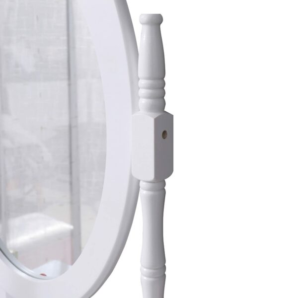 Blisswood Dressing table With Oval Mirror 4 Drawer Stool Set Makeup Vanity Table, Cosmetic Bedroom Dresser