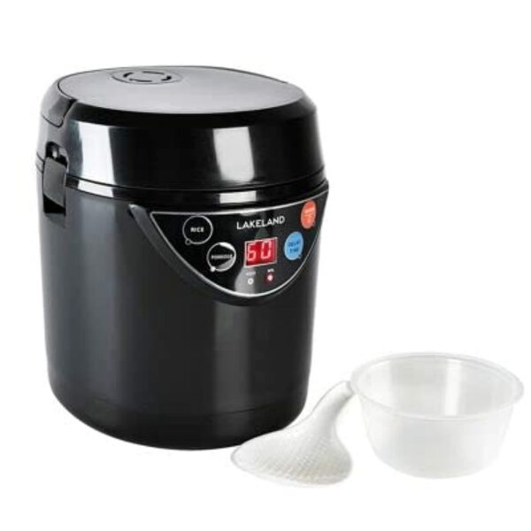 Lakeland 2 Portion Mini Electric Rice Cooker – 500ml Non-Stick Pan White Or Brown Rice & Porridge