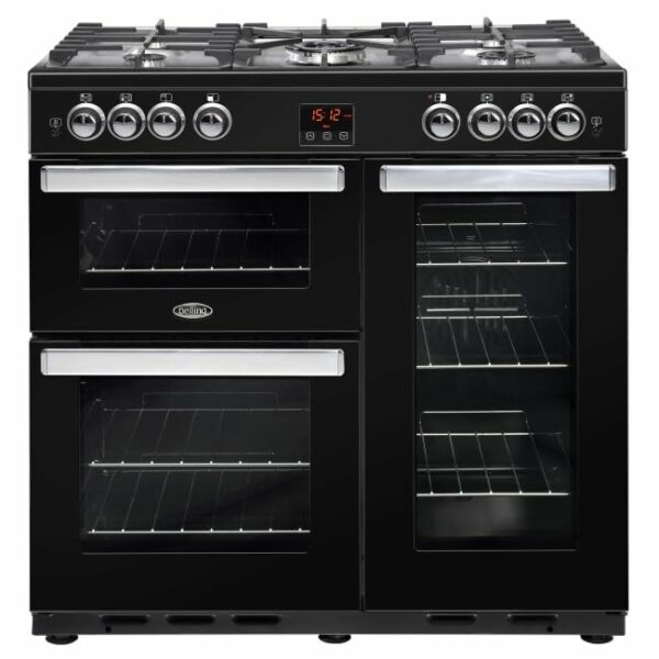 Belling Cookcentre X90G 90cm Gas Range Cooker - Black