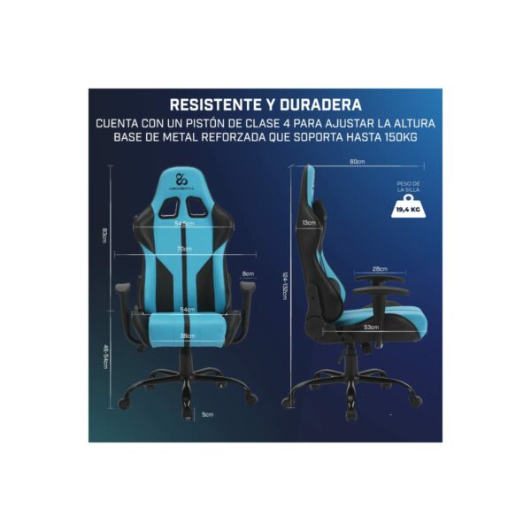 Newskill Horus Zephyr - Gaming Chair with ergonimic desing, Blue