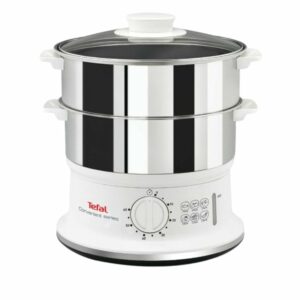 Tefal VC145140 Convenient Series Steamer, 2 Durable Stainless Steel Bowls, Silver, COS2530738