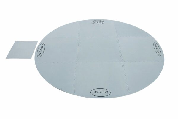 Lay-Z-Spa Round Floor Protector, 10 Piece Hot Tub Mat, Spa Accessory (Fits most models) Grey, 2.1m Diameter