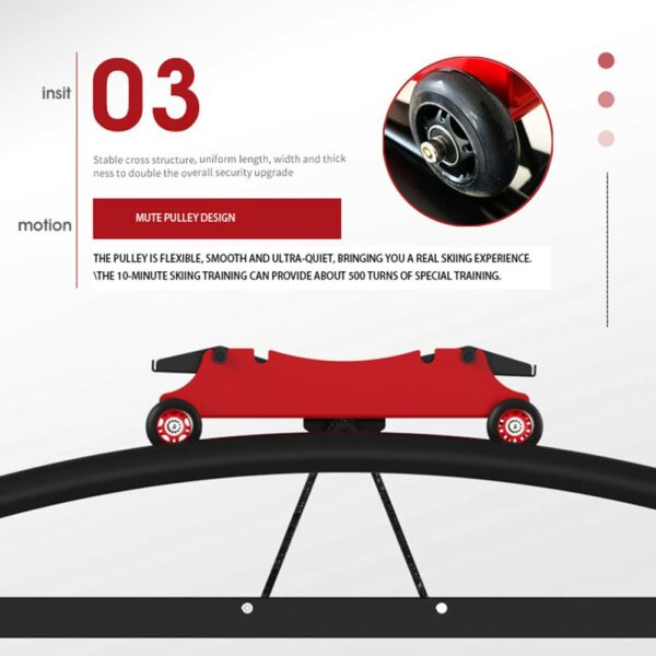 Ski Trainer Machine, Elliptical Cross Trainer, Cardio Exercise Equipment, Accurate Simulation Of Skiing, Indoor Exercise Machine, for Hockey, Ice Skating, Tennis, Skiing
