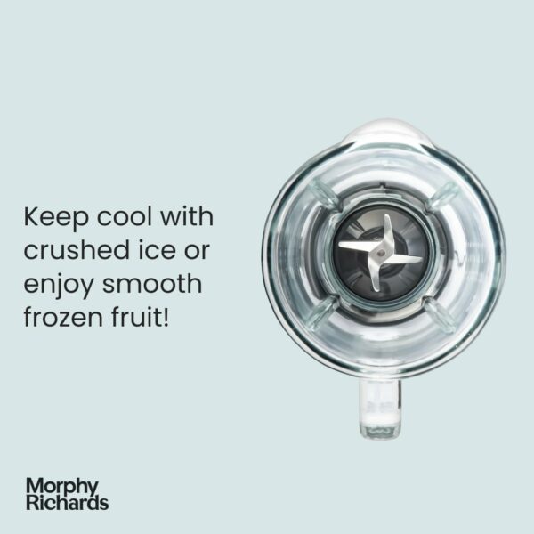 Morphy Richards Total Control Glass Jug Blender with Ice Crusher Blades, 5 Speed Settings, Pulse Control, 600 W, 1.5 litres, Grey, 403010