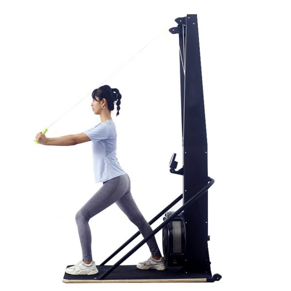 Ski Exercise Machine, Ski Machine with Display Monitor, Indoor Ski Cross Trainer Machine, Ski Exercise Machine Strength Training Leg Machine, Cardio Exercise Equipment