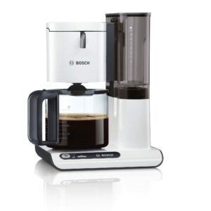Bosch Styline TKA8011GB Filter Coffee Machine, 10 – 15 cups, 1.38 Litres - White