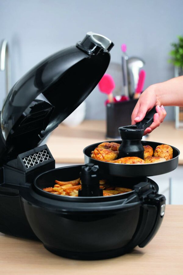 Tefal ActiFry Genius XL YV9708 2-in-1 Hot Air Fryer | 1500 Watts | Capacity: 1.7 kg | 9 Automatic Programs | 2-in-1 Technology | Black