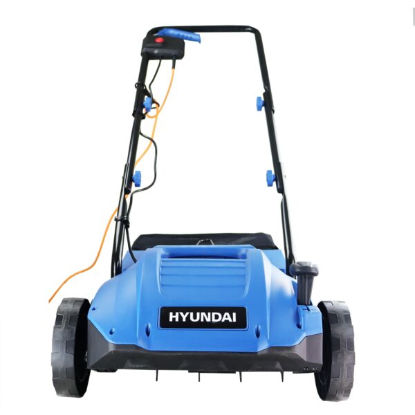 Hyundai Electric Lawn Scarifier/Aerator/Lawn Rake, 1500w, 32cm Working Width, 4 Adjustable Scarifying Heights, Foldable Handles