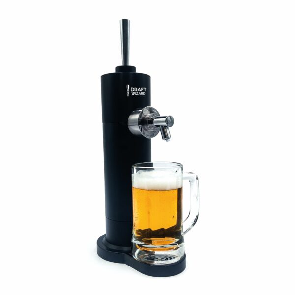 Draft Wizard Ultrasonic Frothing Beer Dispenser Battery Powered Home Draught Tap