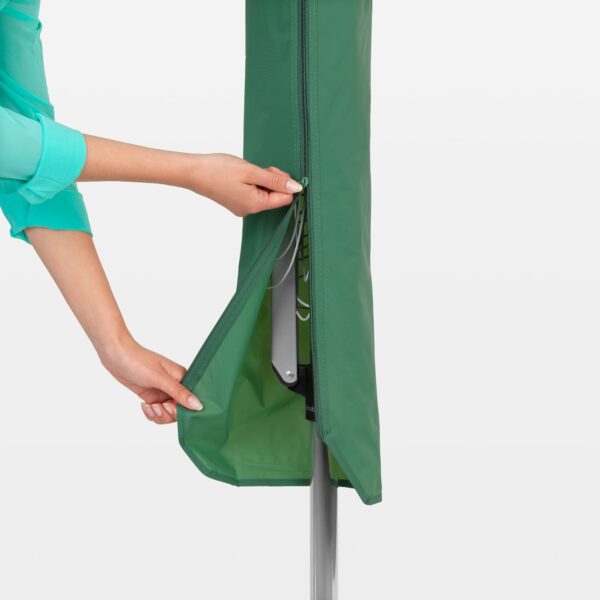 Brabantia Topspinner Large Rotary Washing Line with Metal Ground Spike, Metallic Grey, 60 M, 45 mm