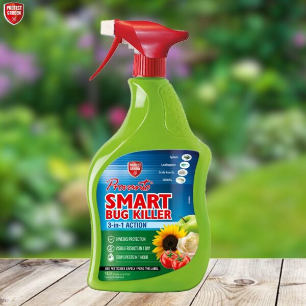Provanto Smart Bug Killer, 1L - Fast Acting Bug Killer Spray - Stops Pests In 1 Hour - Insect Repellant - Contact And Systemic Insecticide With 8 Weeks Protection