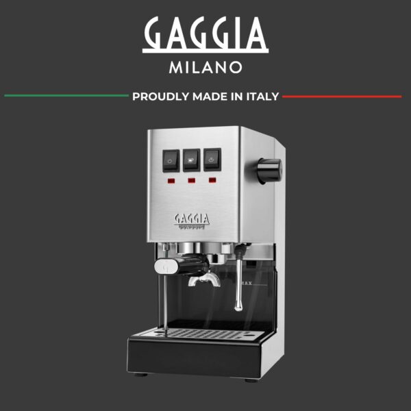 Gaggia Classic Evo Pro Manual Espresso Coffee Machine, Stainless Steel