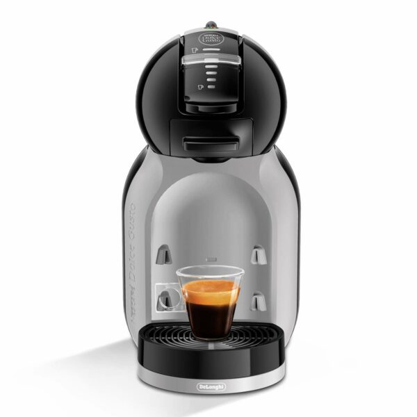NESCAFÉ Dolce Gusto EDG155.BG Mini-Me Automatic Coffee Machine Black & Arctic Grey by De’Longhi - Starter Kit