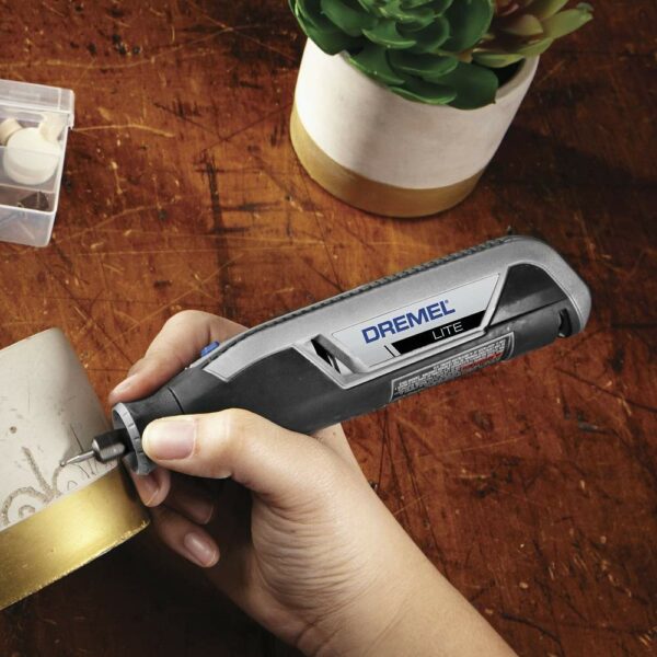 Dremel Lite 7760-15 Cordless Rotary Tool (3.6 Volt), Rotary Multi Tool Kit with 15 Accessories, 8,000-25,000 RPM for Carving, Engraving, Grinding, Sharpening, Cleaning, Polishing and Sanding