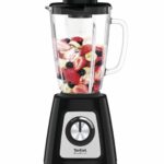 Tefal Blendforce II Blender, 2L Glass Jug, 1.25L Effective Capacity, 800W, 4 Removable Powelix Blades, Smoothie Blender, Ice Crush, 2 Speeds + Pulse Kitchen Blender, Black, BL435840