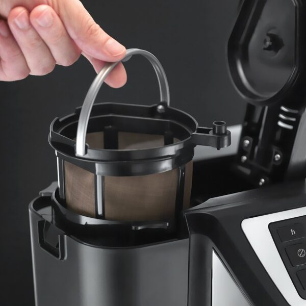 Russell Hobbs Chester Grind & Brew Filter Coffee Machine, Bean to cup, Quiet brew technology, 1.5L Carafe/12 cups, 4-12 Cup brewing option, 24hr timer, 40min keep warm, Washable filter, 1025W, 22000
