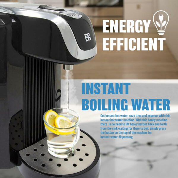 2.5L Instant Hot Water Dispenser - Use For Cup Of Tea & Coffee Maker | Suitable For Home, Kitchen & Office | Electric Kettle with Tank - Removable Dip Tray, Fast Boil, Energy-Efficient Machine - Black