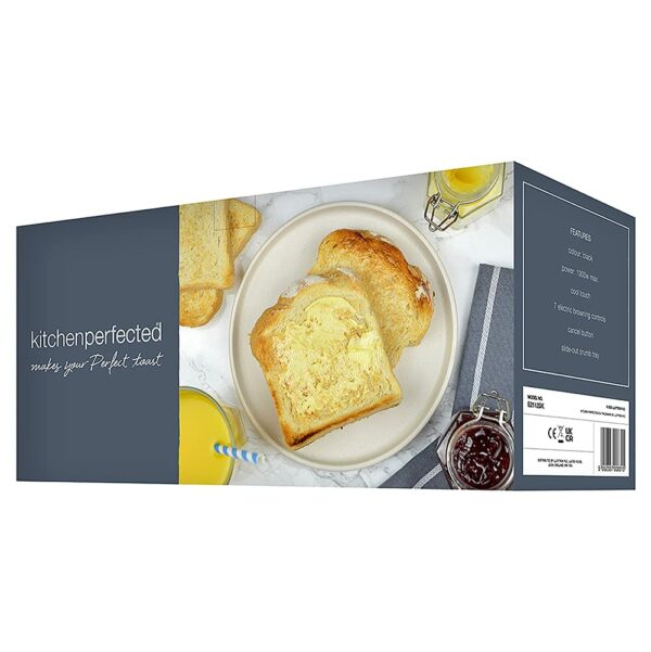 KitchenPerfected 4 Slice Long Slot Toaster - Black - E2112BK