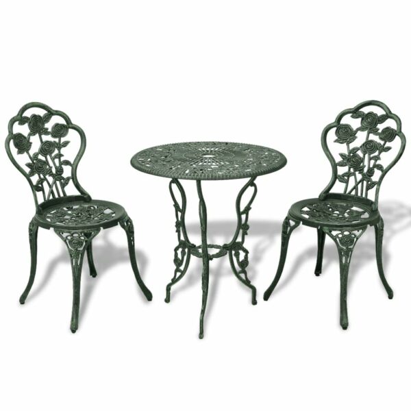 vidaXL 3 Piece Bistro Set in Green